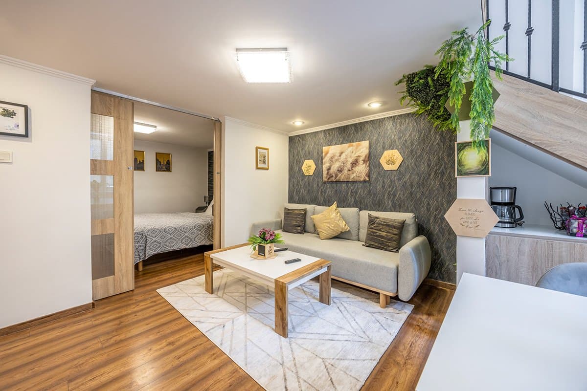 Living room of 3-bedroom apartment on Ferenc körút