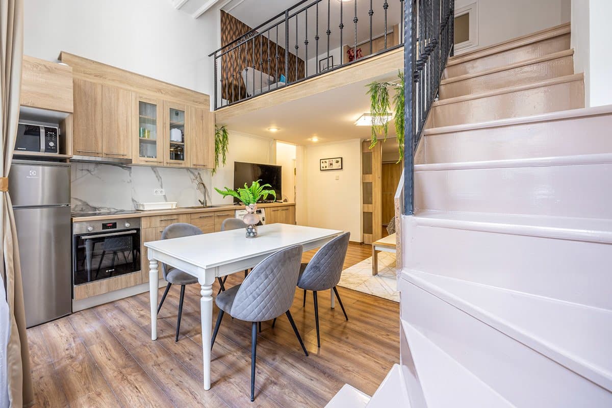Dining area with table