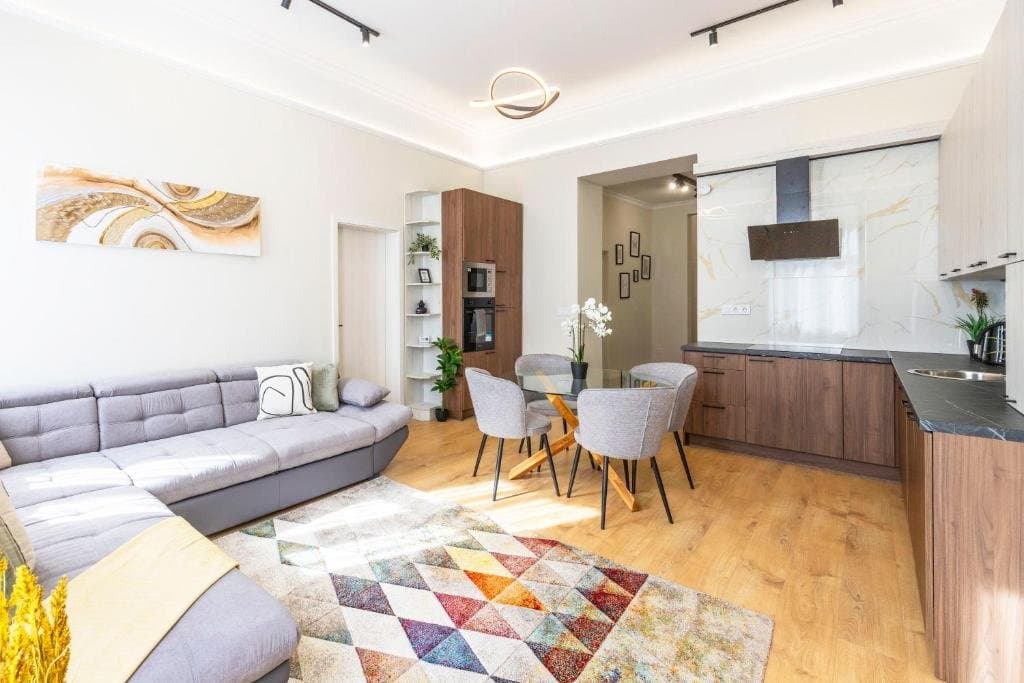 Living room — Apartment for Rent in Budapest – 6th District