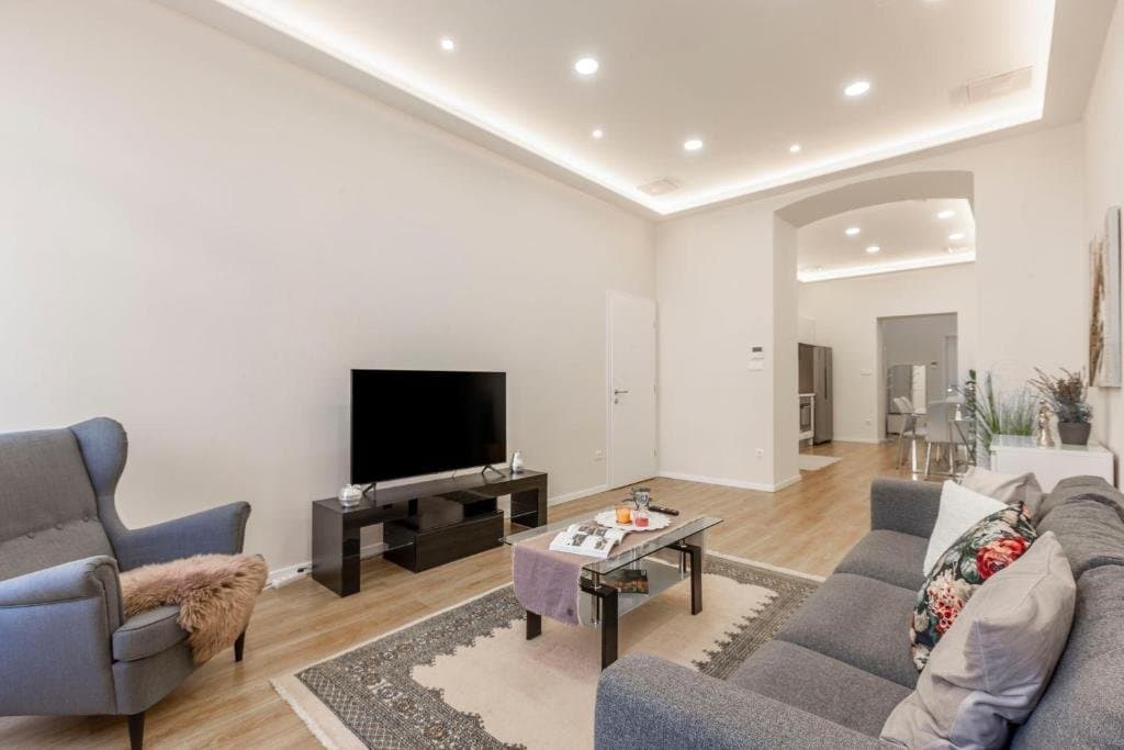 Living room — Apartment for Rent in Budapest – 6th District