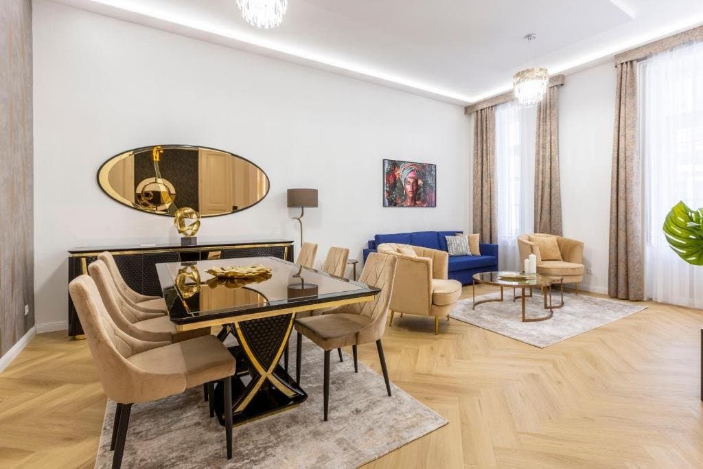 Living room — Apartment for Rent in Budapest – 6th District