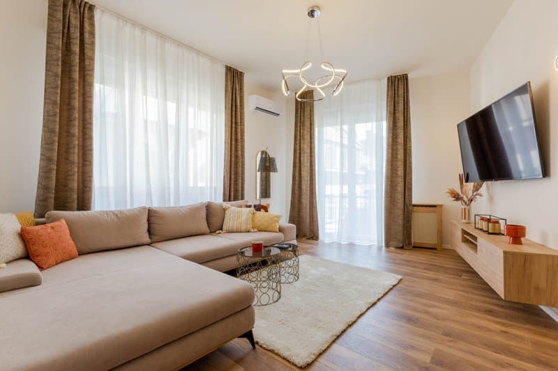 Living room — Luxury 2-Bedroom Apartment for Rent – Apartment Budapest 2026