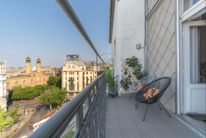 Bedroom — Bright 2-Bedroom Apartment for Rent – Budapest 5th District