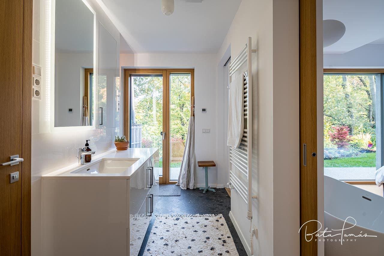 Bathroom with sauna